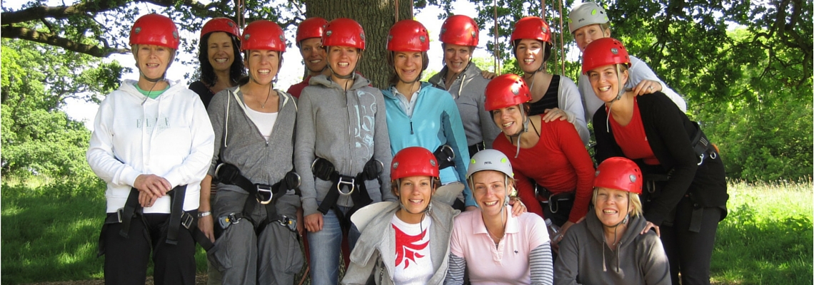 hen party activities. tree climbing hen party